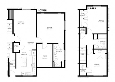 3 BR Townhome Style | Great RIver Residences